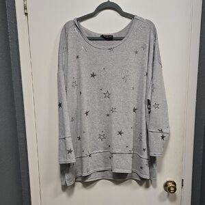 Lane Bryant Gray Starry Sweatshirt